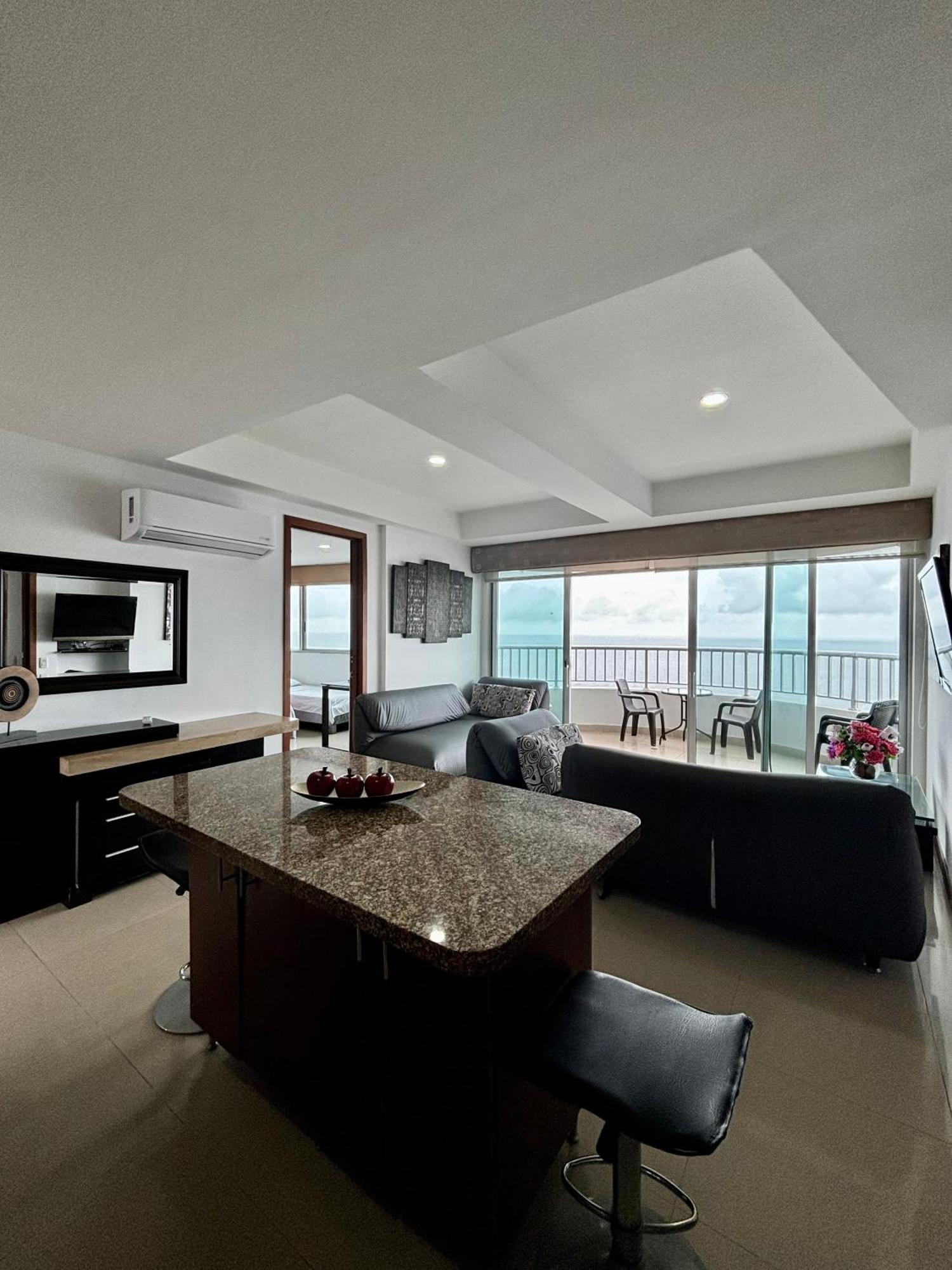 Paraiso En Bocagrande Con Vista Al Mar Cartagena Eksteriør billede